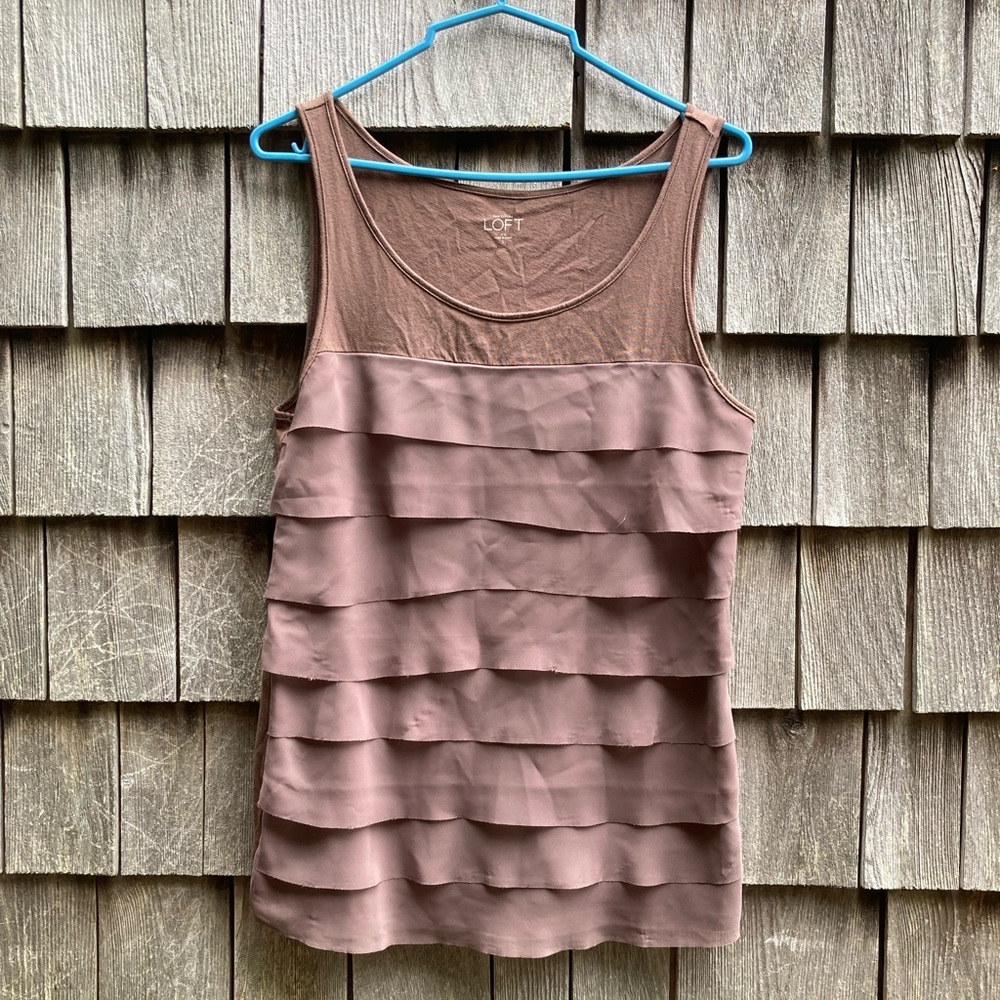 Loft ruffle top